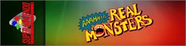 Arcade Cabinet Marquee for Aaahh!!! Real Monsters.